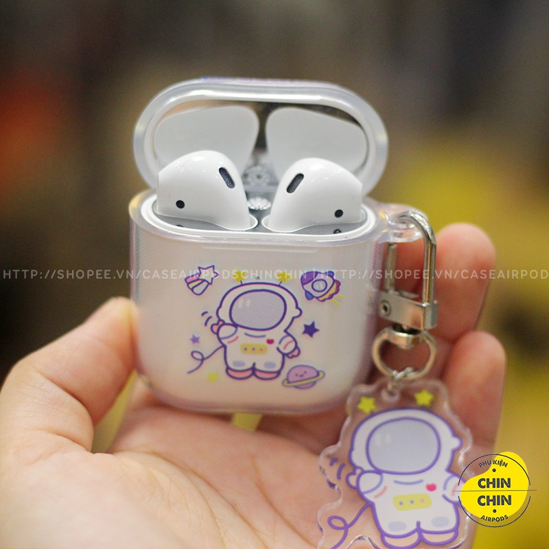 Vỏ Airpod 1/2/Pro Nhựa Dẻo Trong Suốt Hình Space Man Case Airpods Hoạt Hình Dễ Thương - Chinchin Case