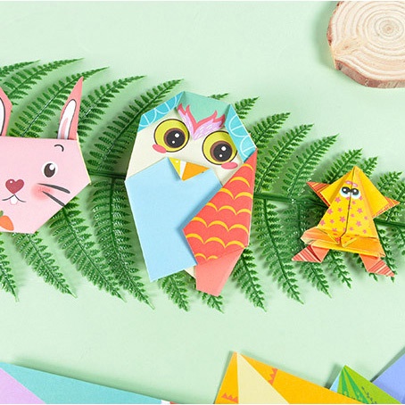 Bộ giấy thủ công origami 152 tờ bản Tiếng Anh KB216067, giấy màu thủ công có hình mẫu cho bé