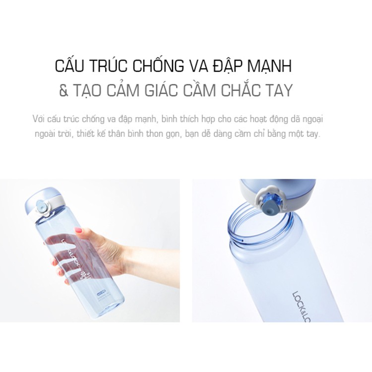 Bình Đựng Nước nhựa Tritan Lock&Lock One Touch Bottle 500ml ABF645