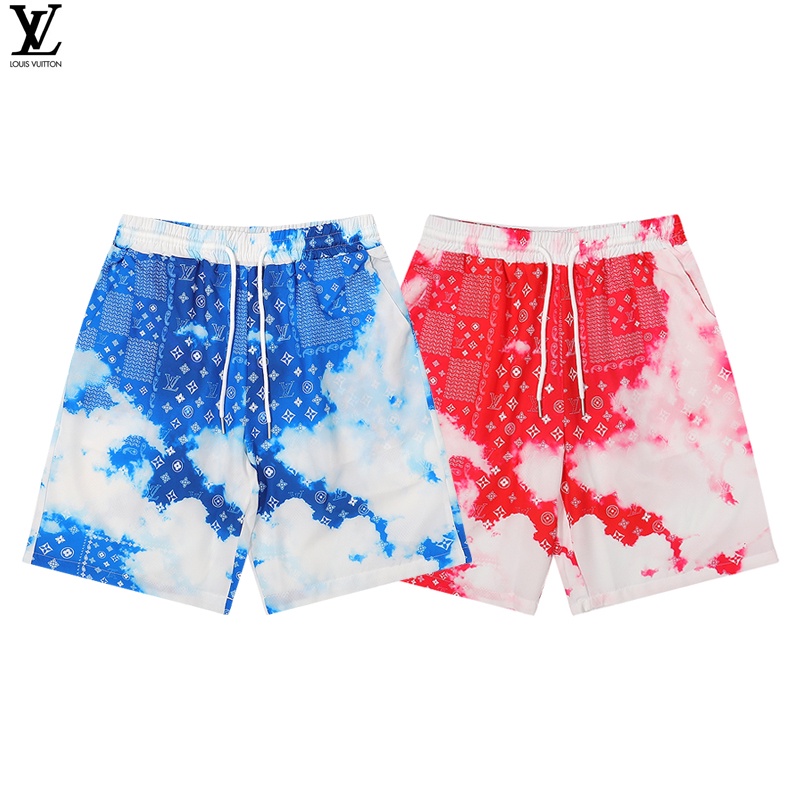 L&v Quần Short Nam Phối Màu Gradient In Biểu Tượng Cổ Điển Thoải Mái Thời Trang Mùa Hè Cá Tính