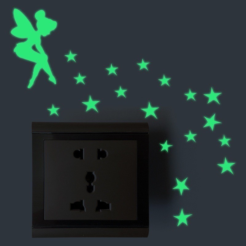 Miếng dán công tắc dạ quang họa tiết hoạt hình