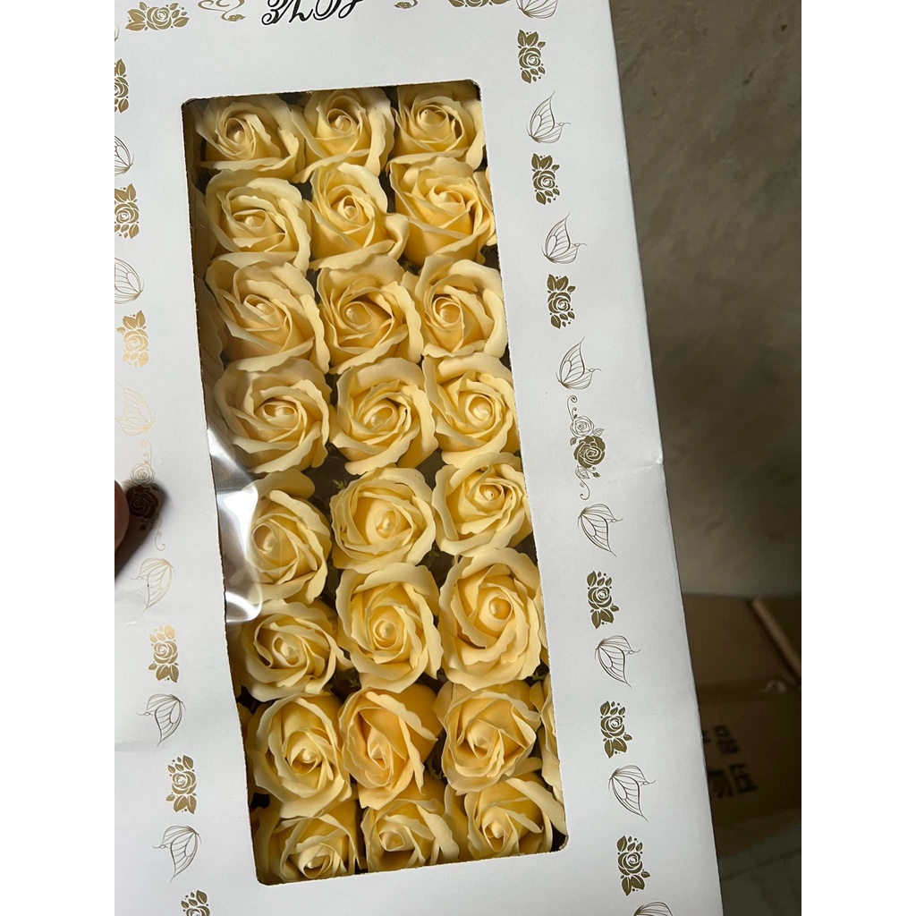 Hoa sáp đầu hoa hộp 50 bông