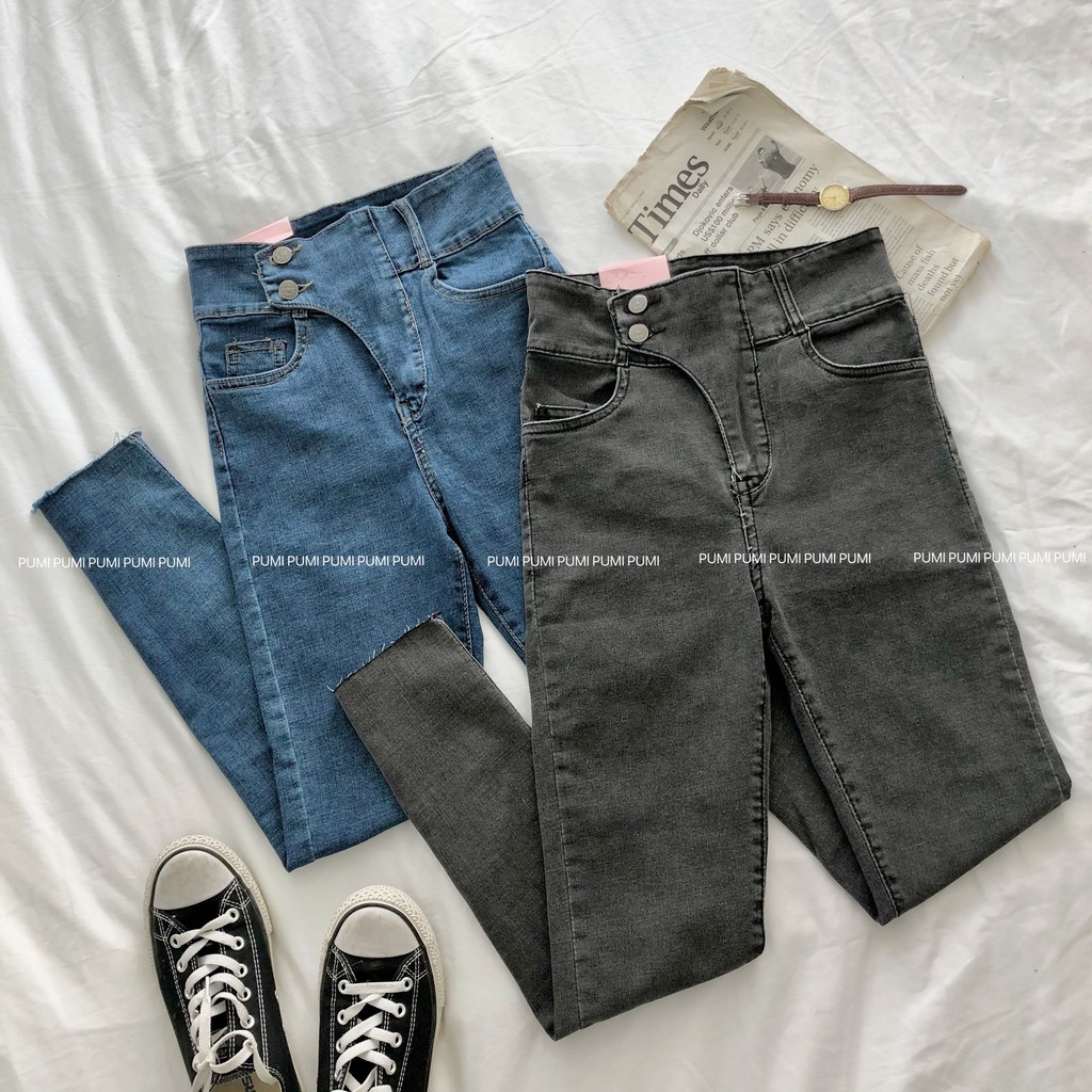 Quần jean nữ form ôm 2 màu đủ size SML Pumi