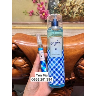 Body Mist hương Gingham dịu nhẹ, chai chiết 10ml