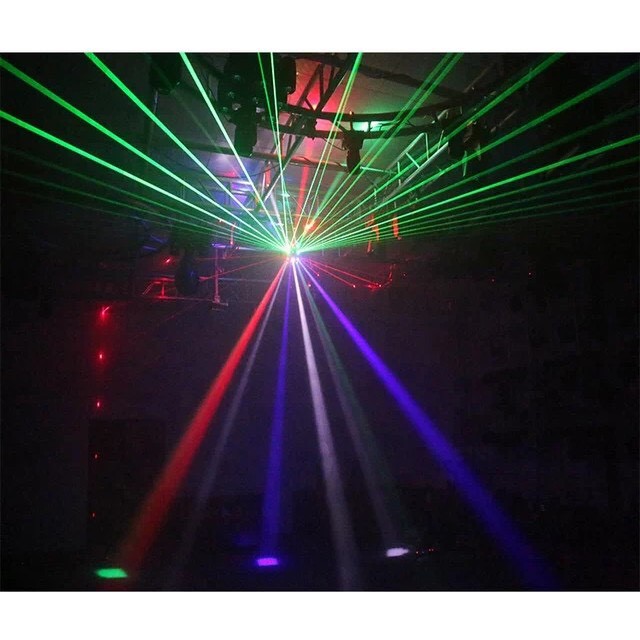 Đèn Moving 16 mắt 3in1 Led, Laser, Chớp | Thích hợp lắp đặt cho Sân khấu, Vũ trường, Bay phòng, Karaoke