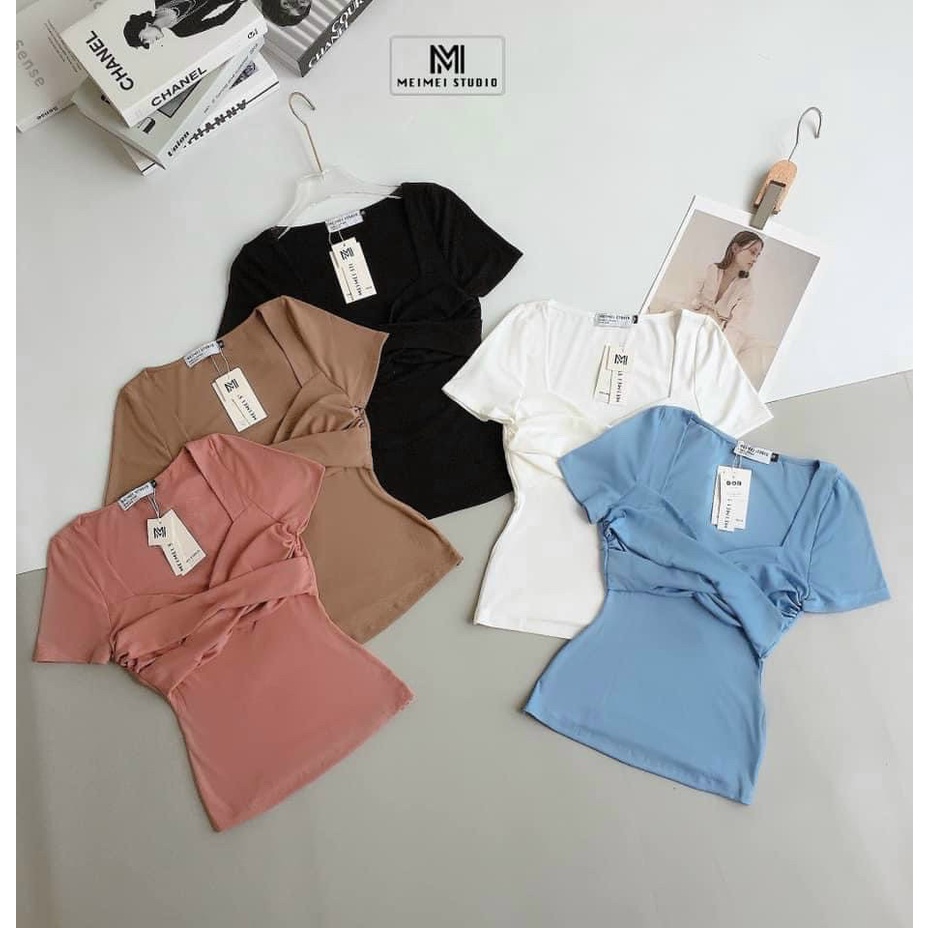 Áo cúp ngực đan dây croptop dáng ngắn kèm HÌNH THẬT N11120