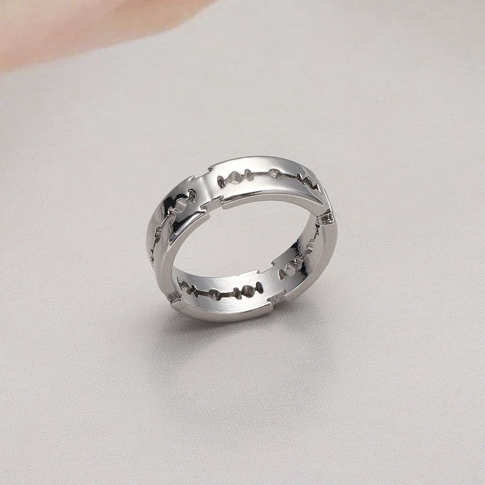 Nhẫn hình cánh quạt thời trang phong cách punk vintage cho cặp đôi