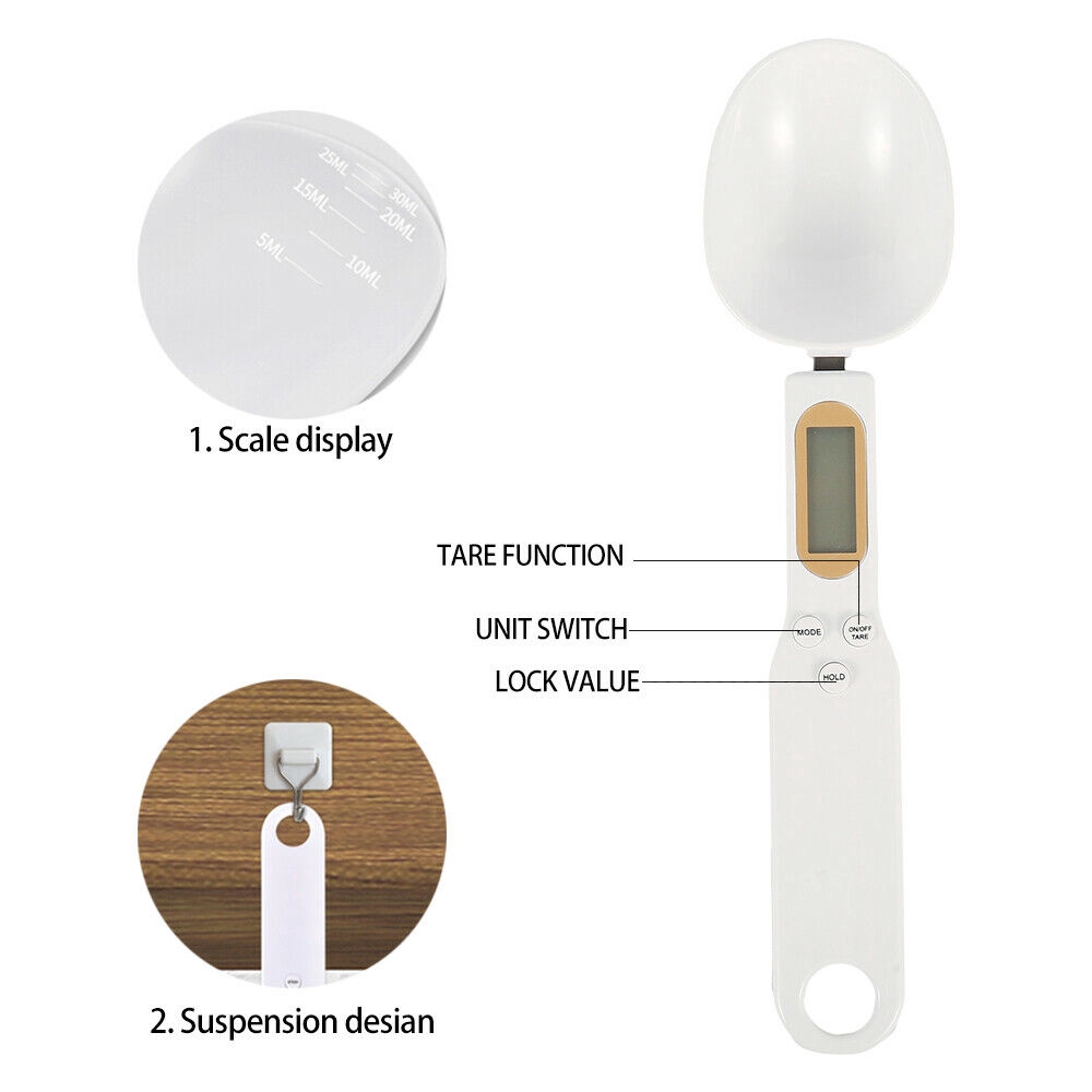 Muỗng đo lường điện tử 500g / 0.1g chất lượng cao cho nhà bếp