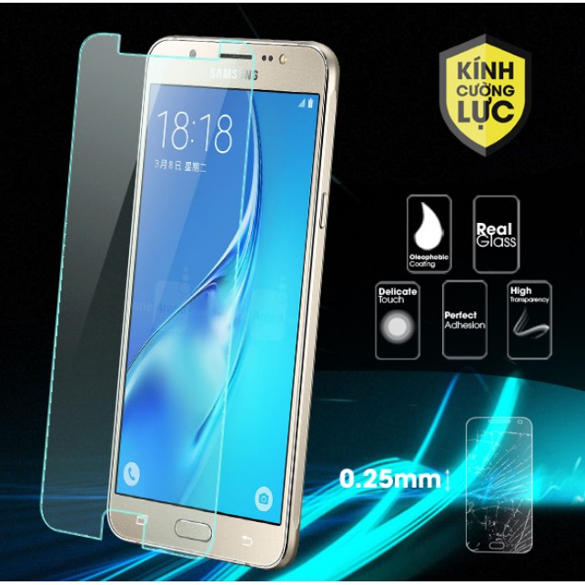 Kính Cường Lực Trong Suốt- 2.5D Samsung J2prime-J3pro-J5(2015)-J5(2016)-J5prime-J7(2015)-J7(2016)-J7prime-J7pro-J7plus.