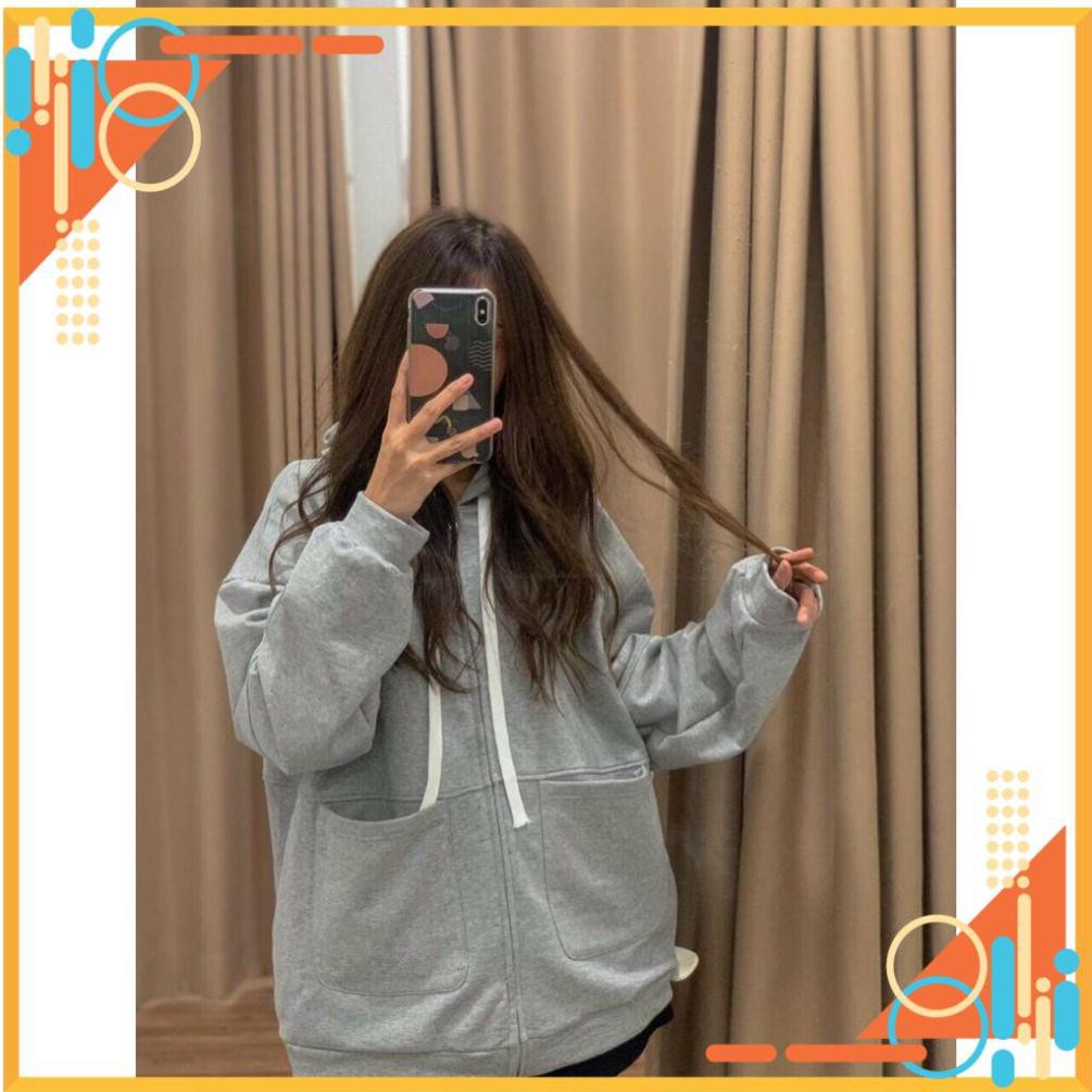 [FreeShip] Áo hoodie trơn túi tròn vải nỉ ngoại form nam nữ 70kg TP LI | BigBuy360 - bigbuy360.vn