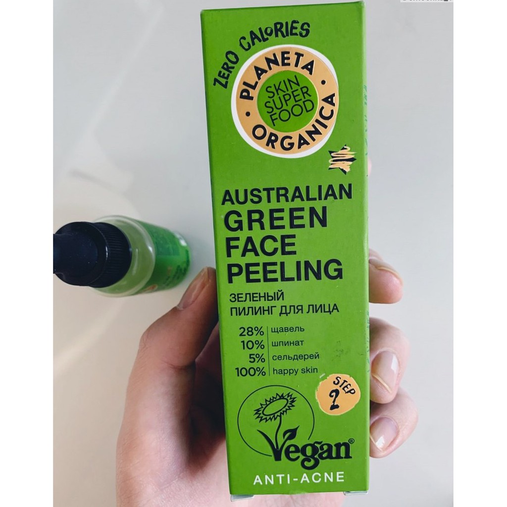 Tẩy da chết hoá học Australian Green Face Peeling Anti-acne Planeta Organica 30ml