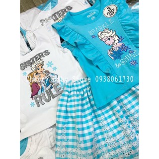 Set 3 áo và váy elsa disney