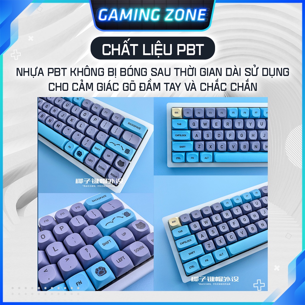 Keycap bàn phím cơ Shimmer/Blue Cat/Daruma Nhật Bản/Chopper nhựa PBT 120+ phím siêu đẹp