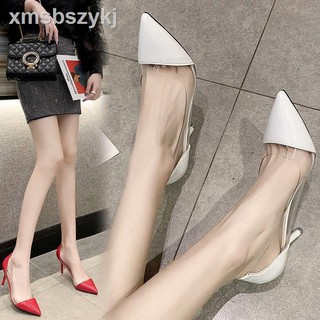 🔥🔥☜✔◆Giày cao gót mũi nhọn thiết kế trong suốt quyến rũ thời trang