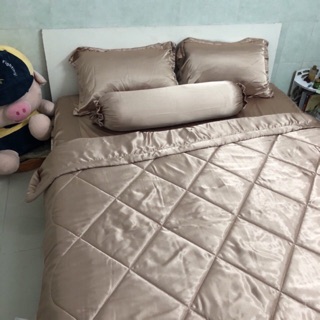 Bộ ga gối phi lụa Thái Tuấn 1,8x2m nệm trên 20 cm