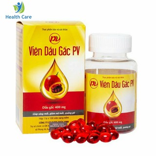VIÊN DẦU GẤC PV - SÁNG MẮT - ĐẸP DA, CHỐNG LÃO HÓA