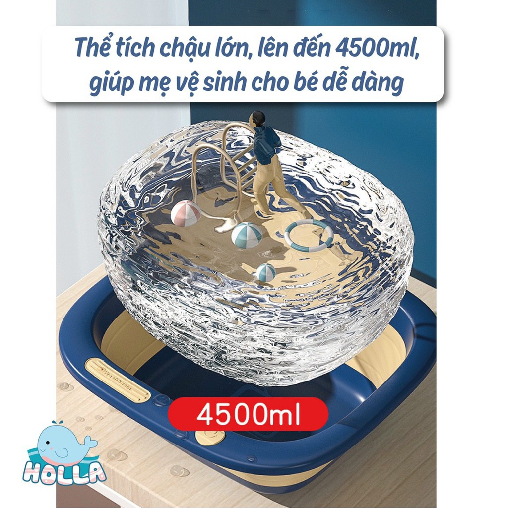 CHẬU RỬA MẶT GẤP GỌN HOLLA con cua - tivi cao cấp cho bé