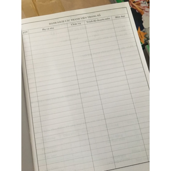 Sổ Dự Giờ Cấp 2,3