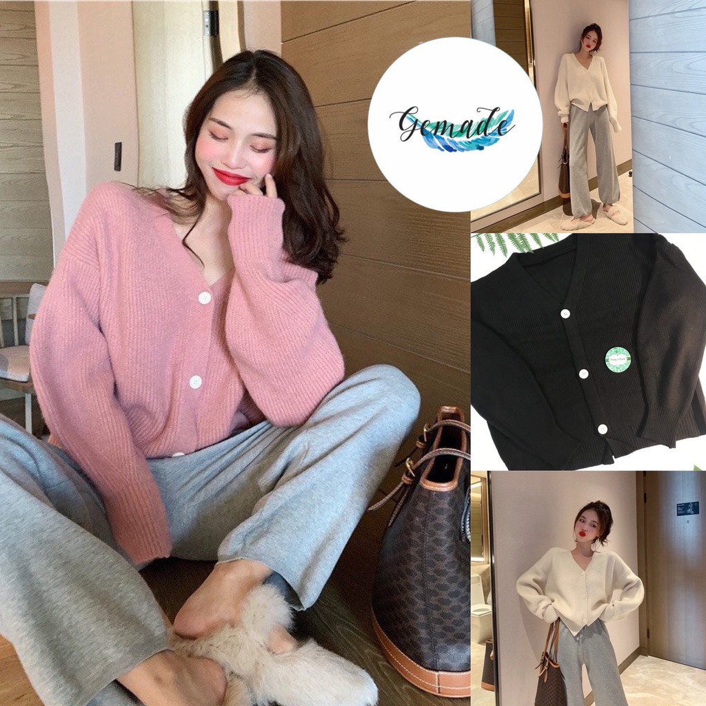 Áo cardigan dài tay cổ chữ V có khuy MSP430 | BigBuy360 - bigbuy360.vn