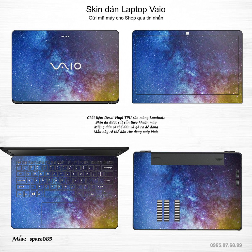 Skin dán Laptop Sony Vaio in hình không gian _nhiều mẫu 15 (inbox mã máy cho Shop)