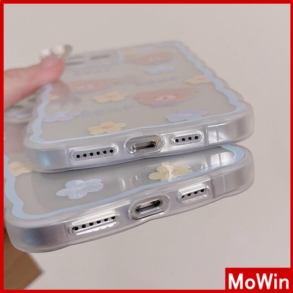 Ốp lưng silicon mềm hình gấu bông hoa chống sốc thích hợp cho iPhone13 Promax/12 Pro Max / 11 / 7 Plus