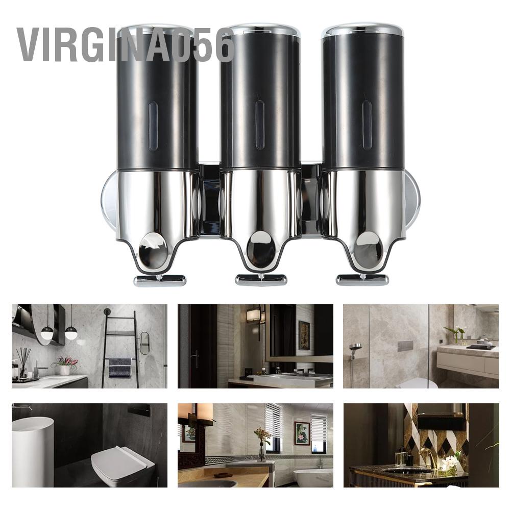 Virgina056 Hand Operated Liquid Soap Dispenser Hotel Bathroom Wall Shower Shampoo Dispensing Bottle Cup