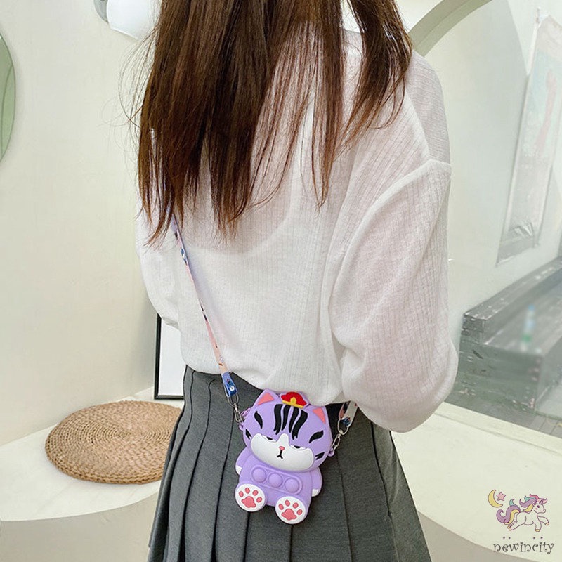 Ví Silicon Mini Họa Tiết Hoạt Hình Phong Cách Hàn Quốc Xinh Xắn Dành Cho Bé Gái