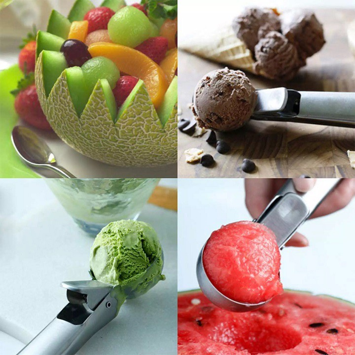 Muỗng / Thìa Múc Kem-Stainless Steel Ice Cream Scoop Tiện Lợi