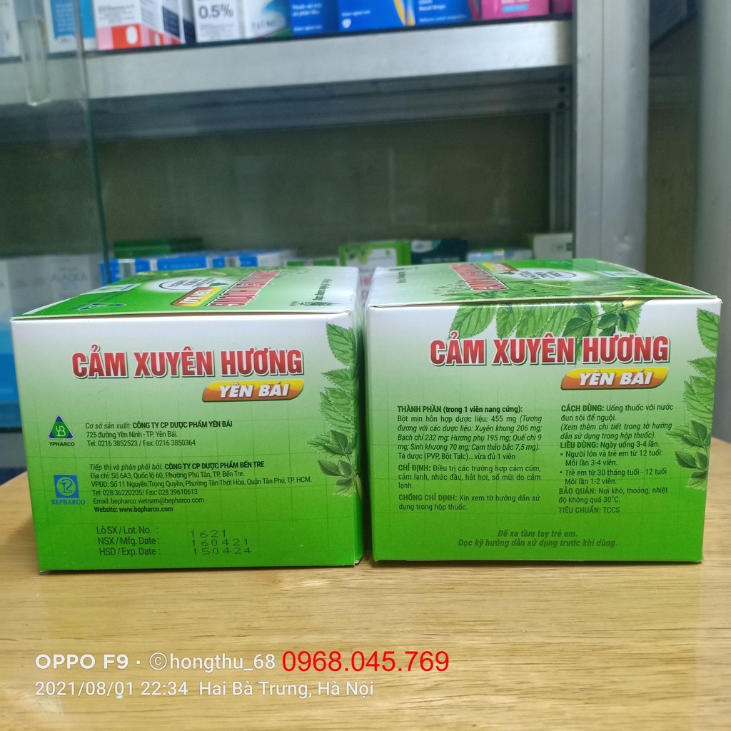 Cảm Xuyên Hương Yên Bái hộp 10 vỉ x 10 viên