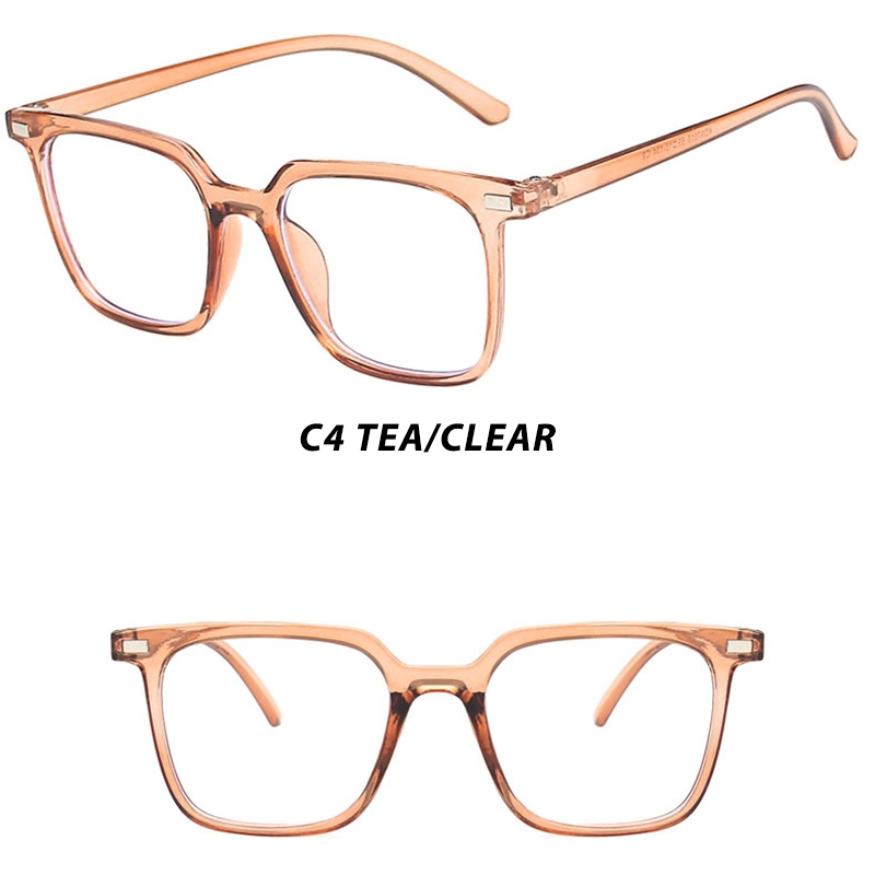 Kính Mát Gọng Vuông Màu Sắc Ngọt Ngào Chống Bức Xạ Phong Cách Hàn Quốc