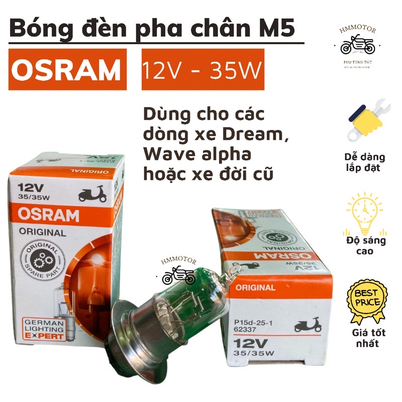 Bóng đèn Osram 12v-35W dành cho các dòng xe đời cũ