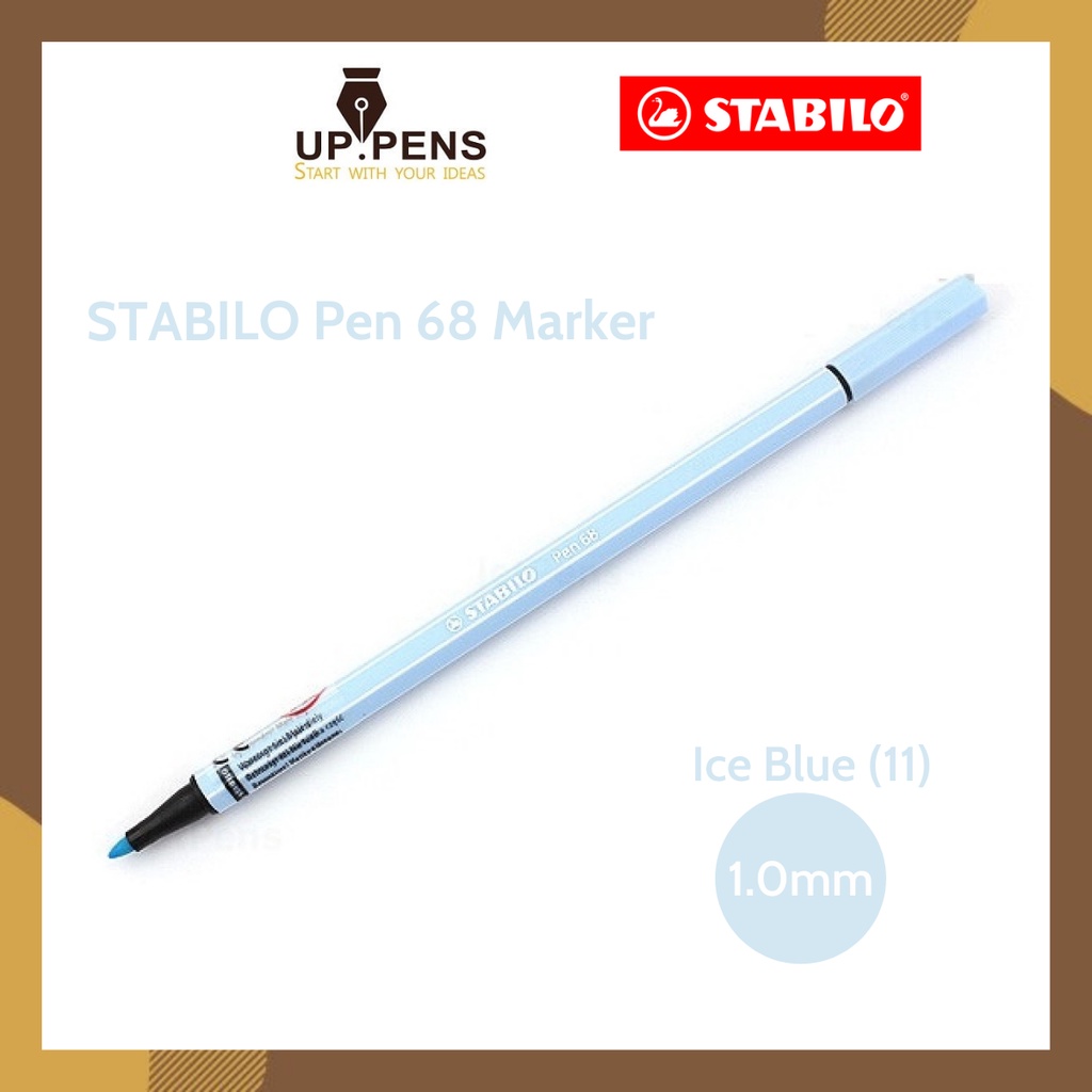 Bút lông màu Stabilo Pen 68 Marker - 1.0mm - Màu xanh dương nhạt (Ice Blue - 11)