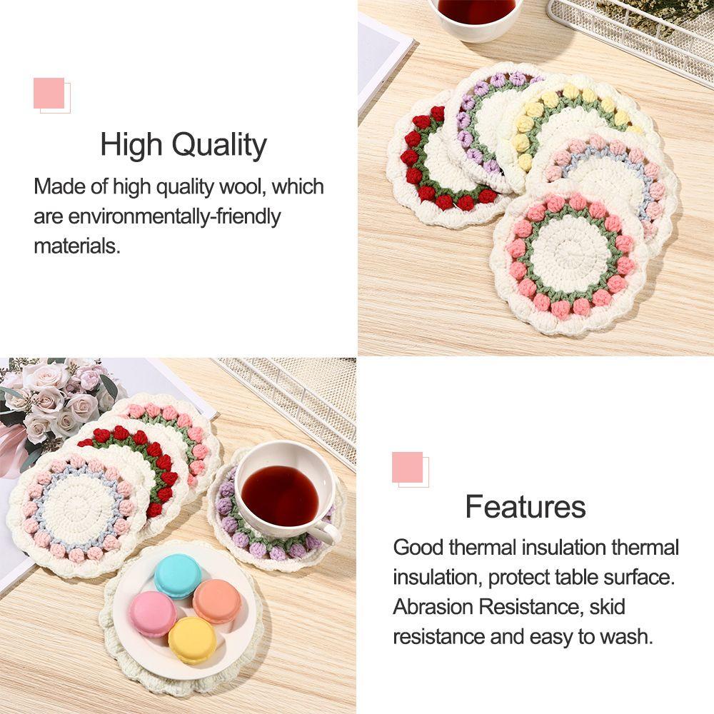 Đế Lót Ly Cách Nhiệt Chống Bỏng Hình Hoa Tulip Handmade