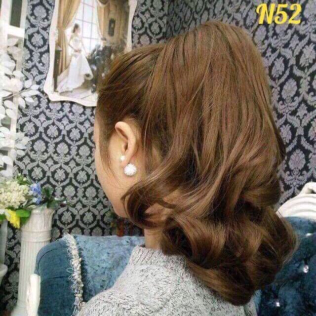 Tóc giả ngoặm kẹp n52❤️FREESHIP ĐƠN 50K_❤️❤️Tóc giả ngoặm ngắn cao cấp- hình thật