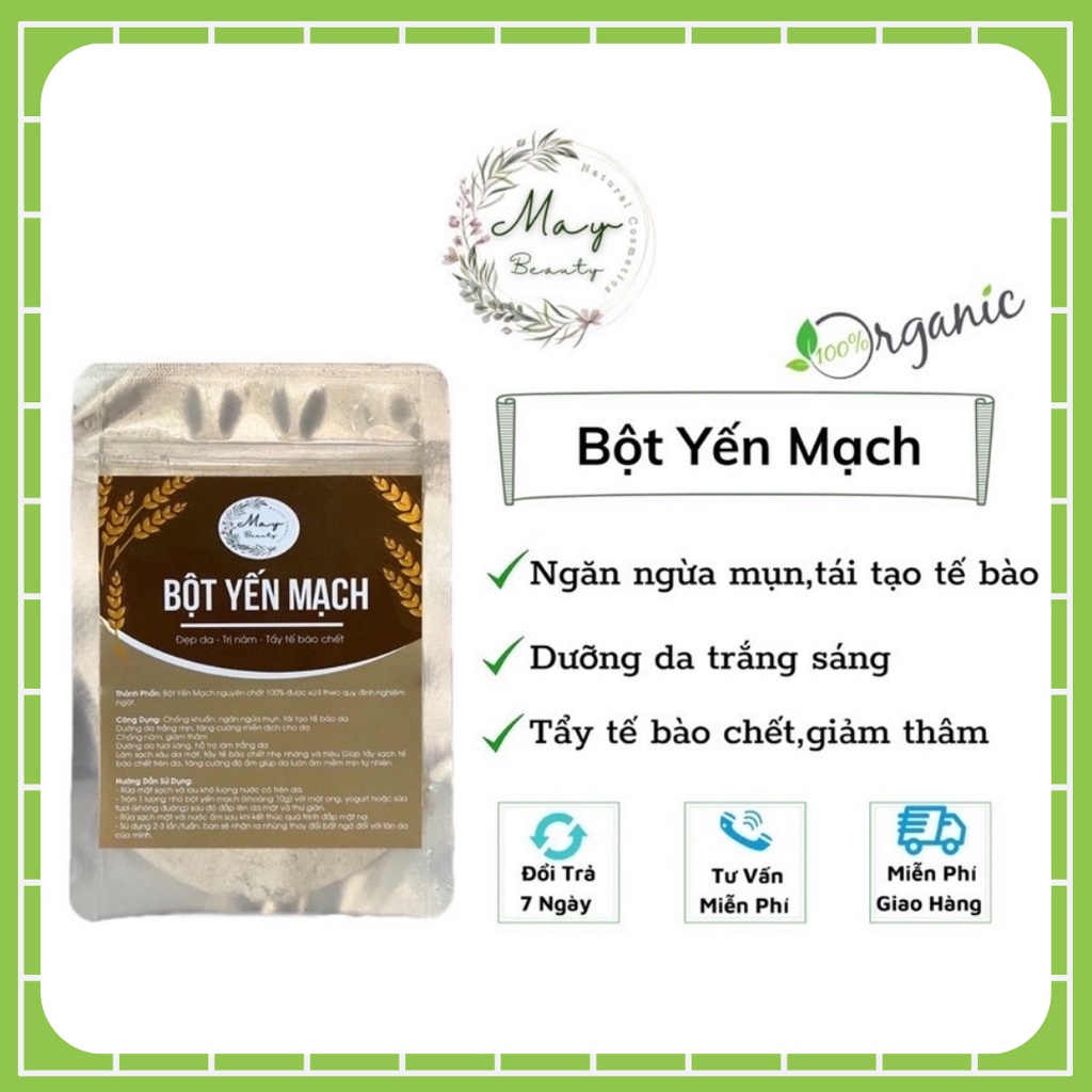 Bột Yến Mạch Úc 1kg hàng mịn nguyên chất organic handmade