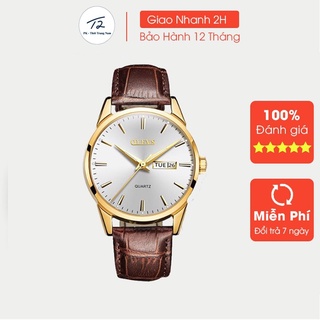 Đồng Hồ Nam OLEVS - Dây Da Cao Cấp, Mặt Kính Chống Xước, Chống Nước - Thiết kế Trẻ Trung Hiện Đại - Bảo Hành 12 Tháng