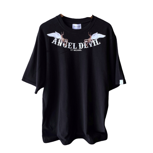 Áo thun tay lỡ Angel Devil , áo thun cotton nam nữ unisex, MSW Town | BigBuy360 - bigbuy360.vn