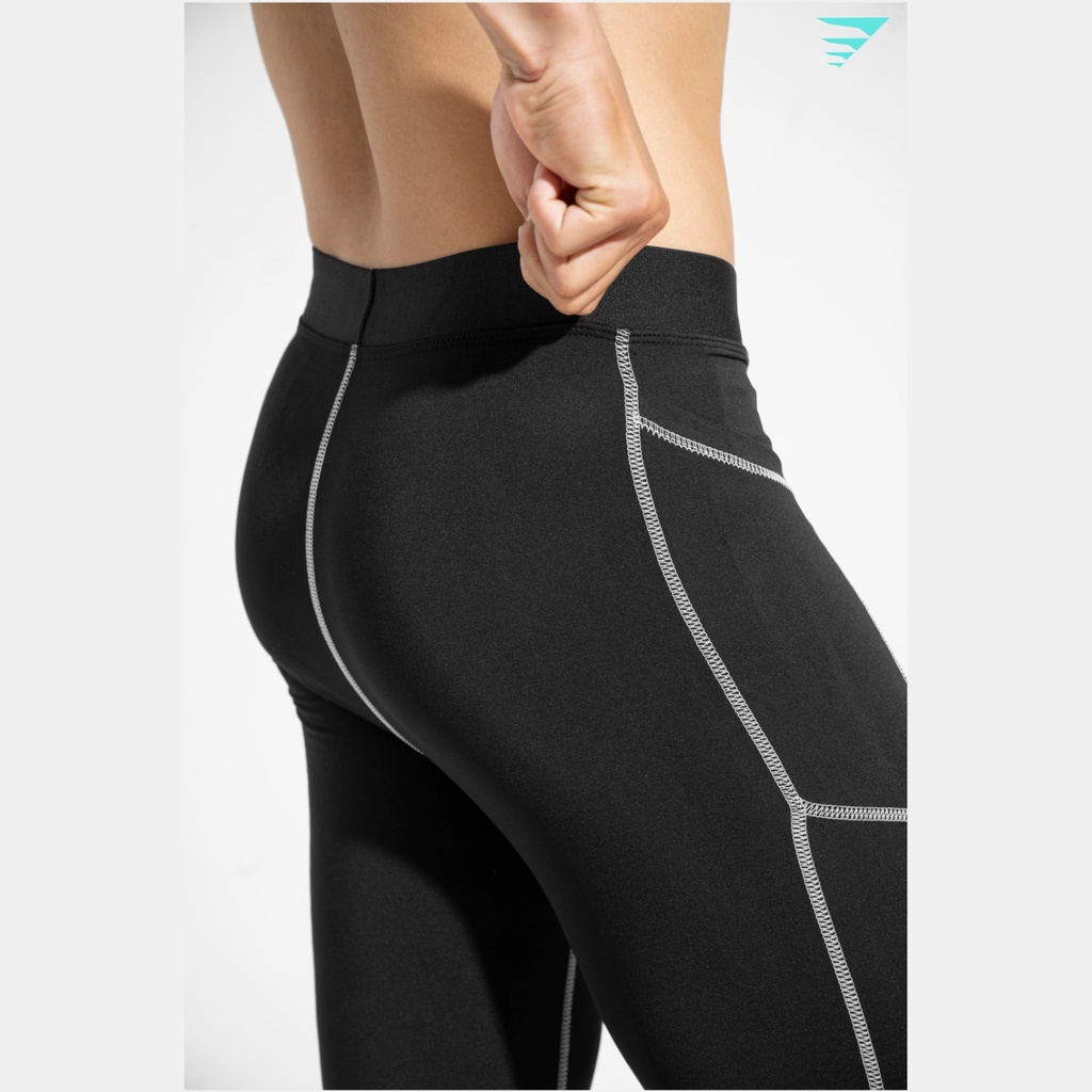 Quần legging thể thao giữ nhiệt nam Fitme form ôm body lửng 3/4 thun co giãn 4 chiều chuyên tập gym bóng rổ