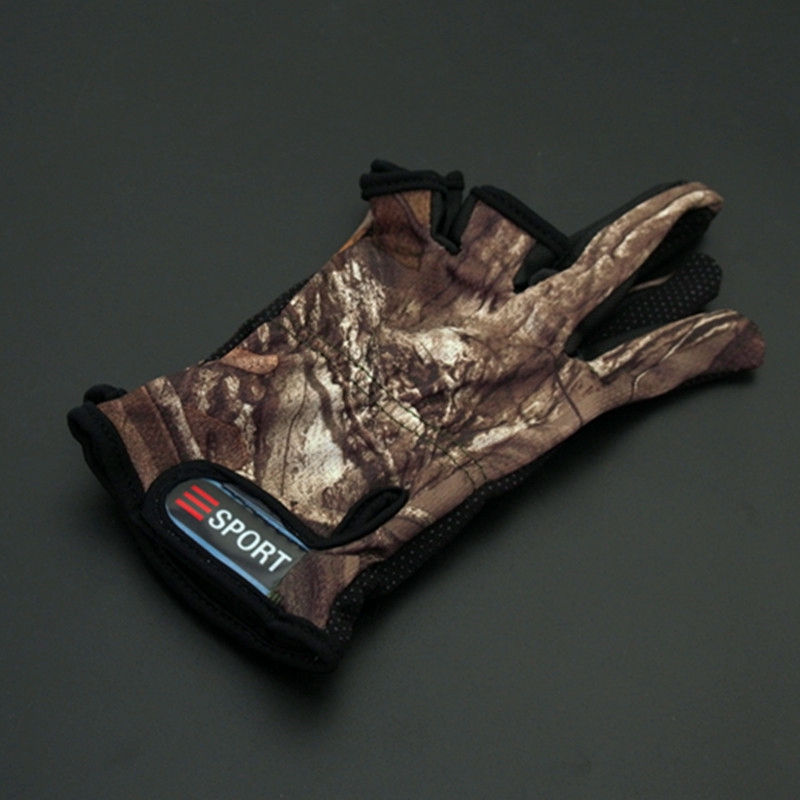 1 Đôi Găng Tay Câu Cá Hở Ngón 3 Ngón Chống Trượt Thoáng Khí