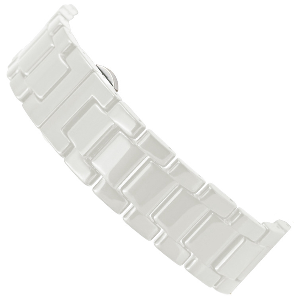 Dây đồng hồ bằng sứ cao cấp 16mm 18mm 20mm 2 màu trắng đen