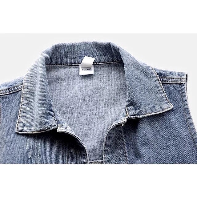 Áo Khoác Denim Sát Nách Dáng Rộng Phối Túi Lớn Đơn Giản Thời Trang Xuân Hè Hàng Mới Dành Cho Bạn Nữ 2021 | BigBuy360 - bigbuy360.vn