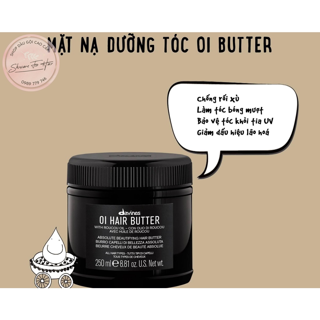 Kem ủ tóc Davines OI Hair Butter dung tích 250ml dành cho mọi loại tóc