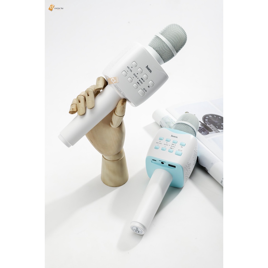 Mic KÈM LOA Karaoke Bluetoooth BK5 Chính hãng HOCO_Có LED đủ màu_Siêu bền