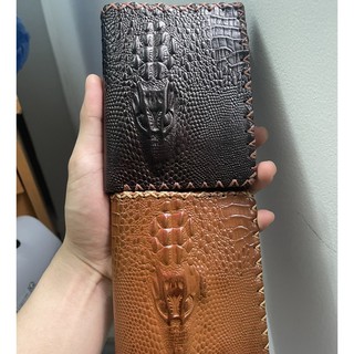 Ví đứng nam da cá sấu