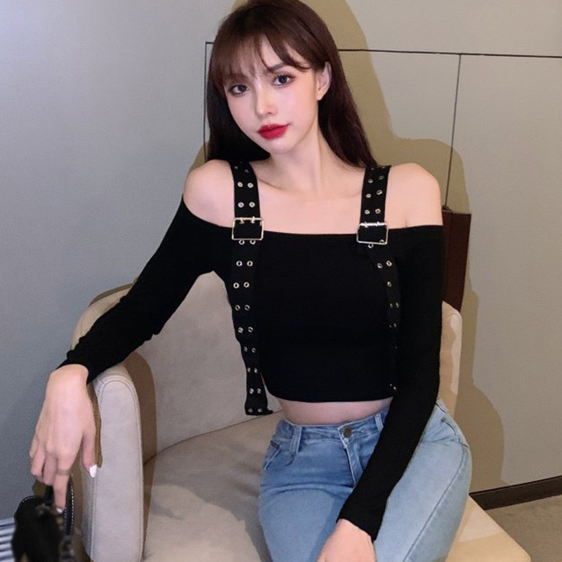 Áo Thun Tay Dài Hở Vai Quyến Rũ Cho Nữ Giới