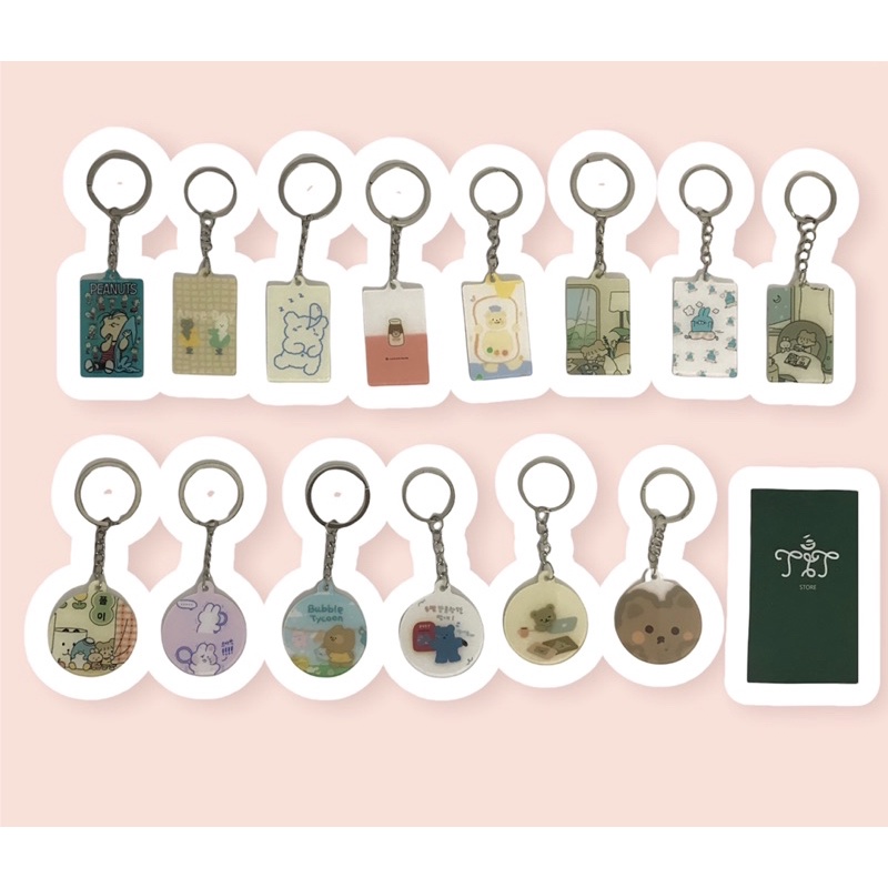 Móc khoá nhựa cứng hoạt hình siêu cute (hình thật)