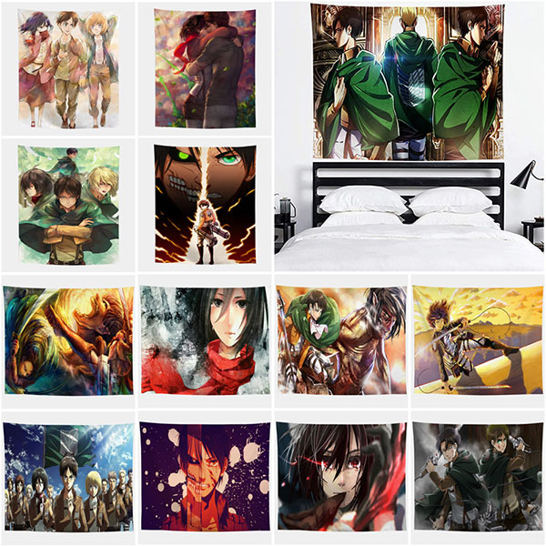 MIKASA Thảm Treo Tường In Hình Nhân Vật Phim Attack On Titan Cá Tính