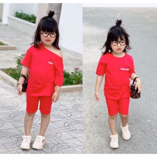 Đồ bộ ngố thể thao thun cotton cho bé gái
