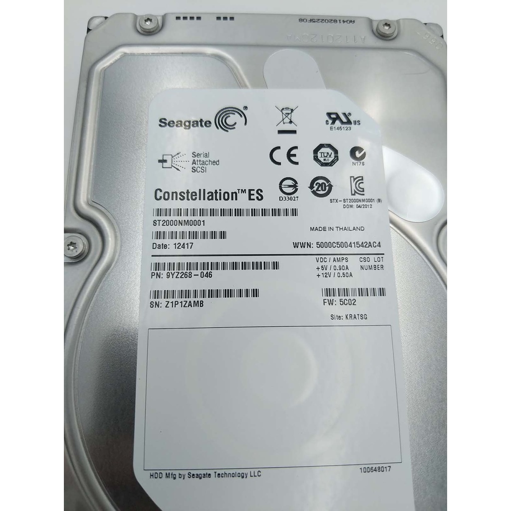 Ổ cứng HDD SAS Seagate Constellation 2TB 7.2K 3.5" ST2000NM0001 9YZ268-046 16439 [sunmit]