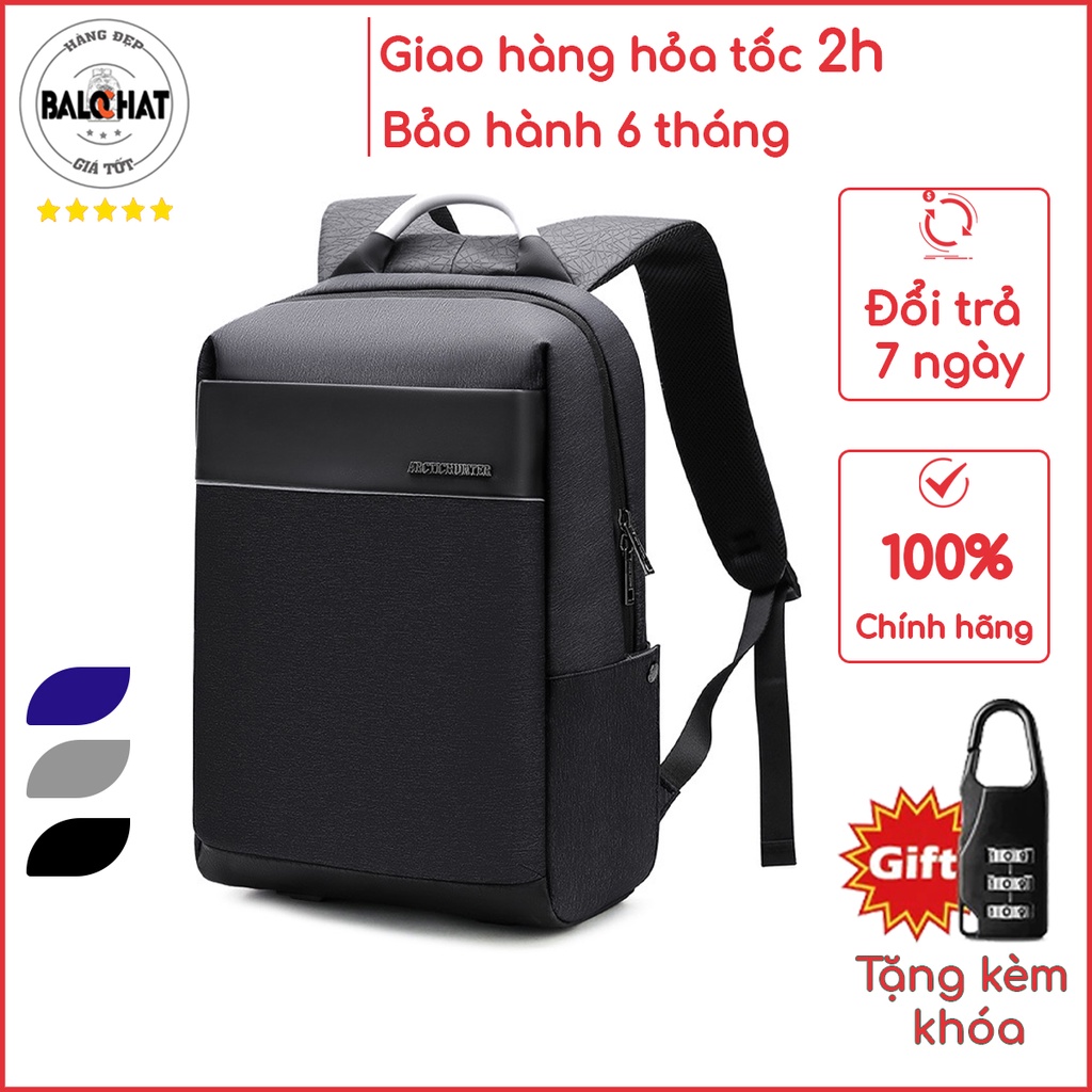 Balo laptop ARCTIC HUNTER B00218 - loại nhỏ chống thấm nước, kiểu dáng sang trọng - Tay xách nhôm